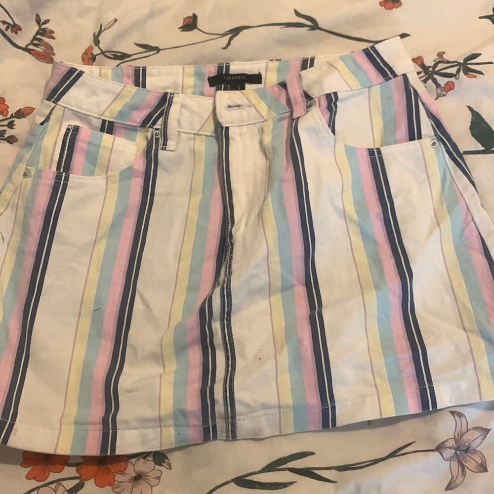 forever 21 assorted colors mini skirt